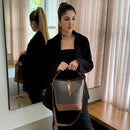 Bolsa de Couro Média Yves Saint Laurent Luxe