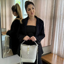 Bolsa de Couro Média Yves Saint Laurent Luxe